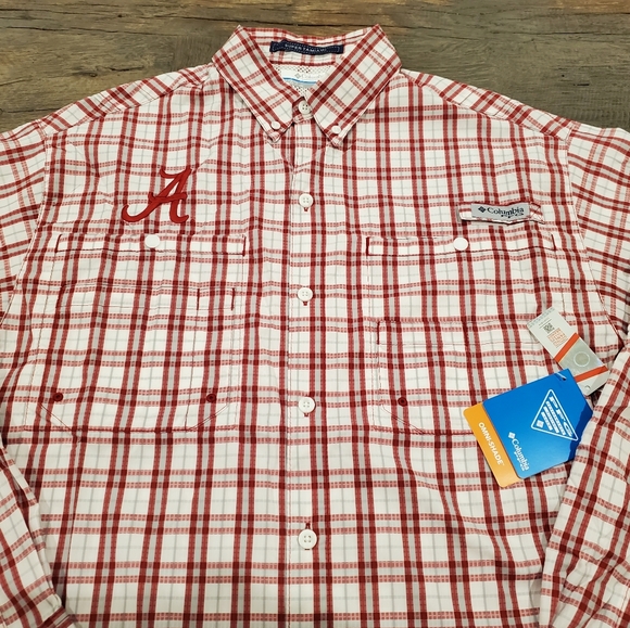 COLUMBIA PFG X ALABAMA CRIMSON TIDE SHIRT MENS - Picture 2 of 3